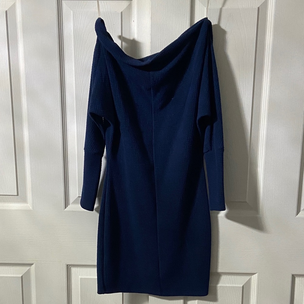 Blue Blush Navy Long Sleeve Dress